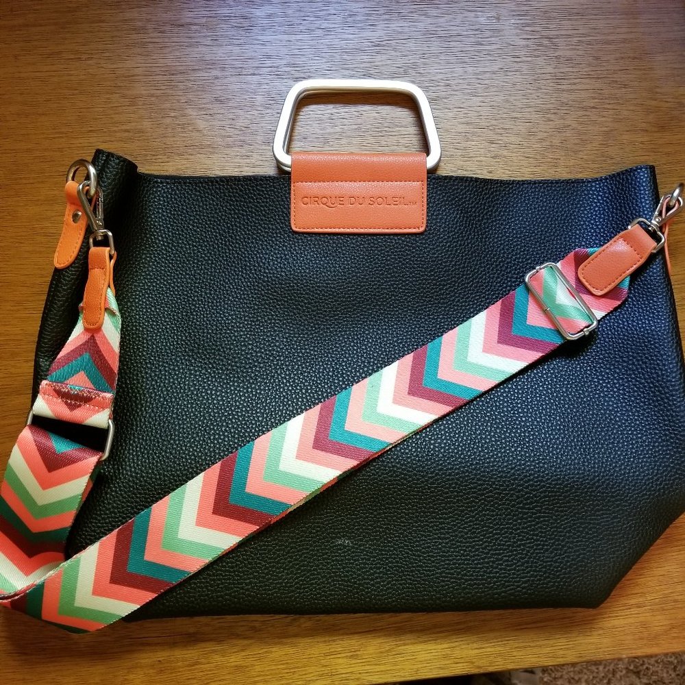 Cirque du Soleil Leather Bag w/Canvas Strap